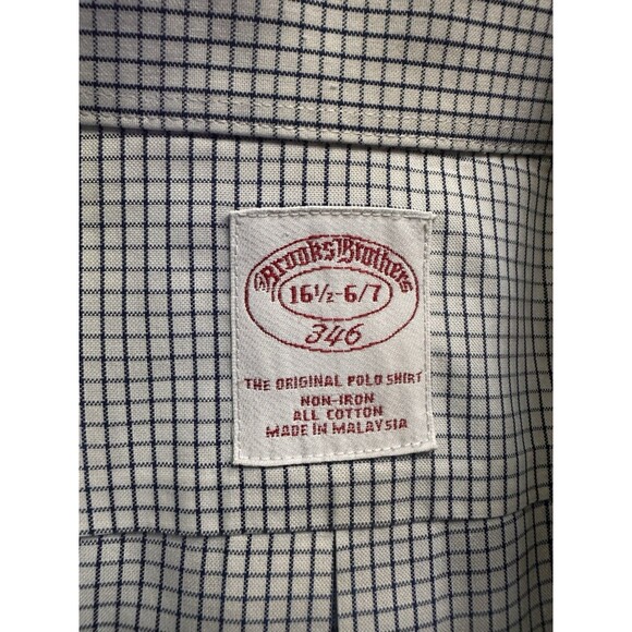 Brooks Brothers 346 Men’s 16.5-32 Button-Up Dress Shirt White XXL Cotton Formal - Picture 4 of 5